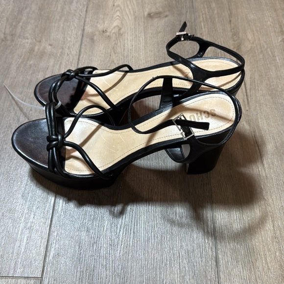 NEW! SCHUTZ Black Kelsie Platform Sandal - Size 10.5 - Picture 3 of 8
